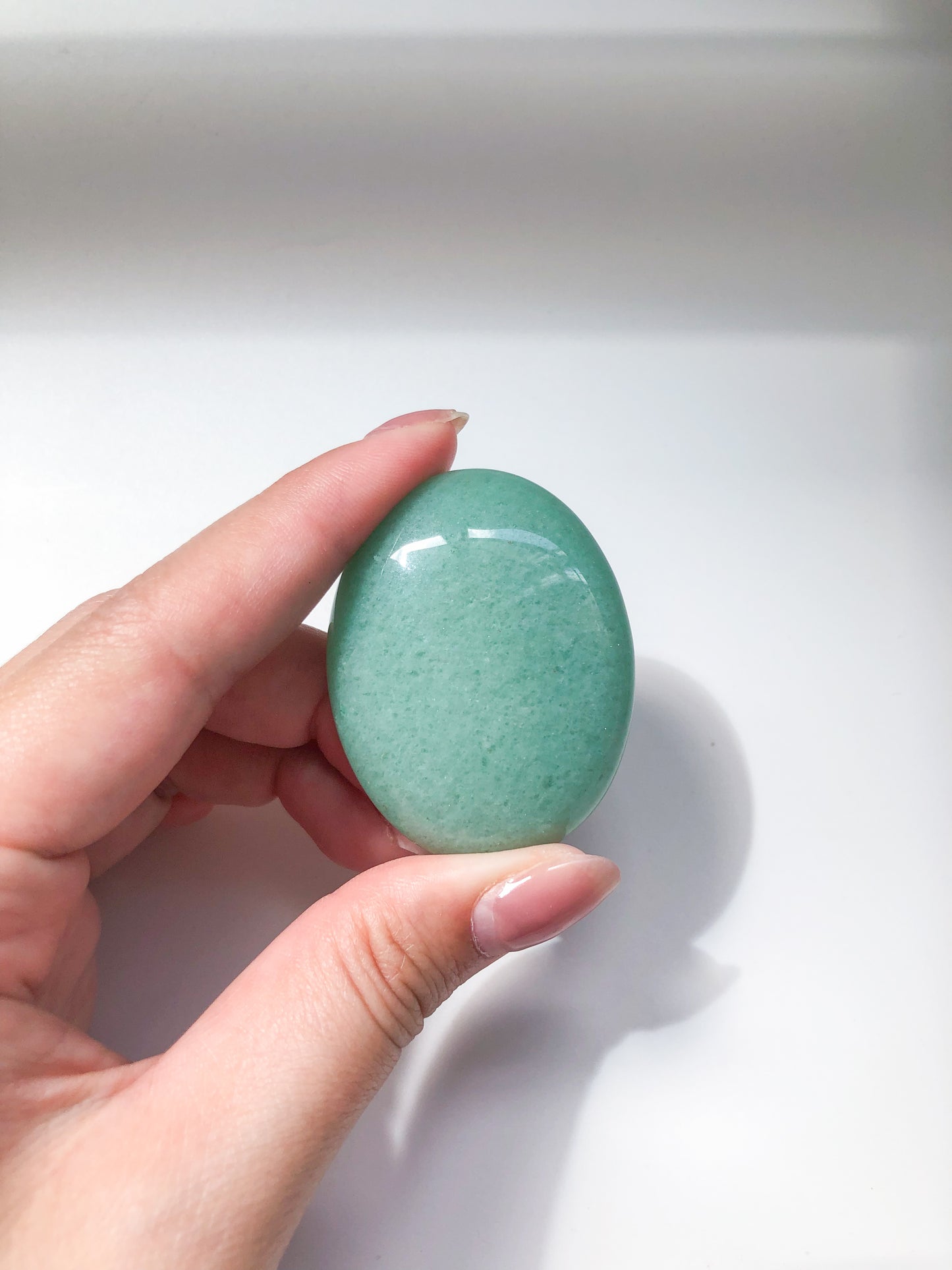 Green Aventurine Heart and Palm