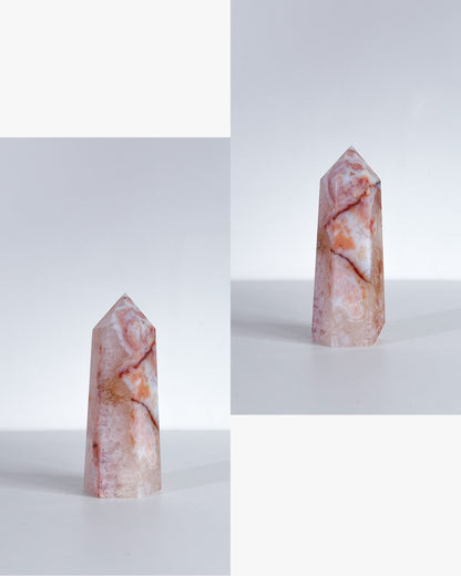 Full product shot showing contrast of soft white and bold orange veins